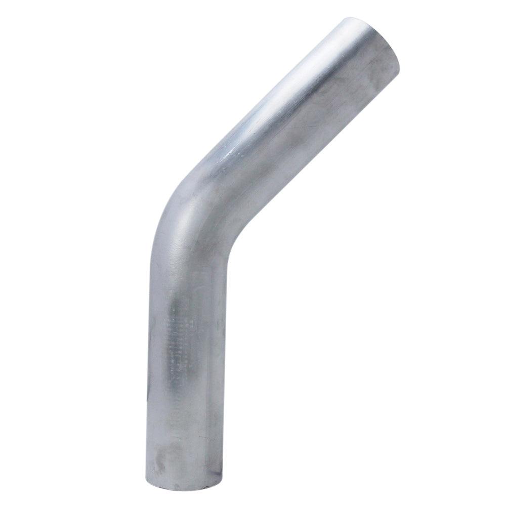 HPS Performance Products HPS 2 3/8" OD 45 Degree Bend 6061 Aluminum Elbow Pipe Tubing 16 Gauge w/ 3-1/8" CLR