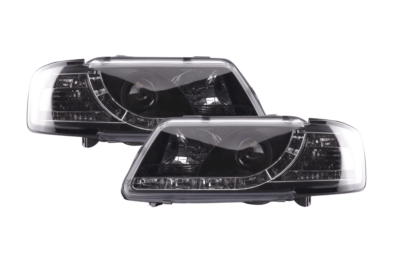 Audi A3 (8L) Black LED Headlights with Daytime Running Lights  (1996-2000)