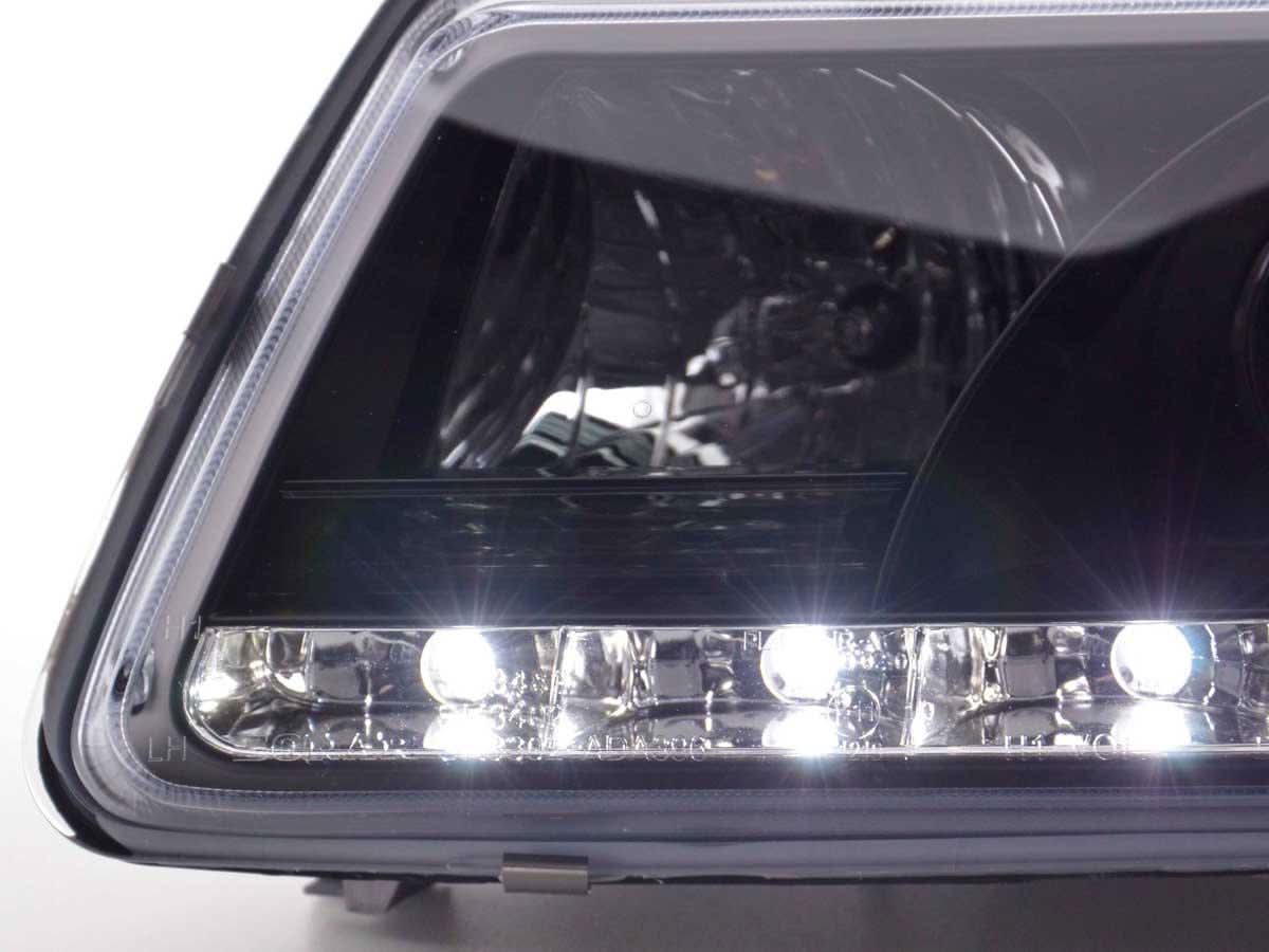 Audi A3 (8L) Black LED Headlights with Daytime Running Lights  (1996-2000)