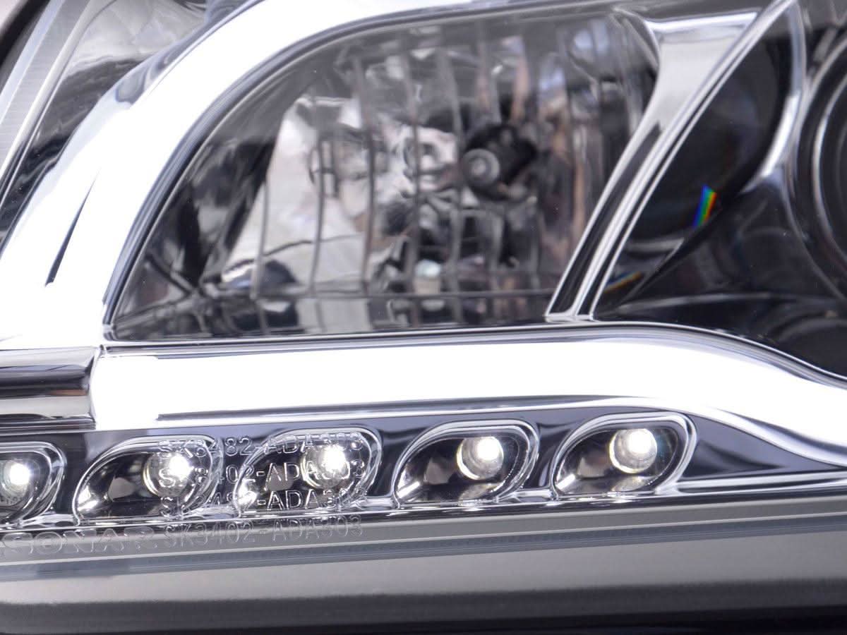 Audi A3 (8P 8PA) Chrome LED Headlights with Daytime Running Lights (2003-2008)