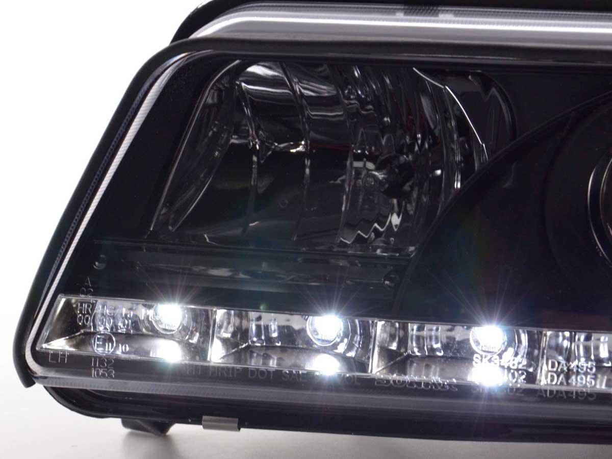 Audi A4 (B5 8D) Black LED Headlights with Daytime Running Lights (1999-2001)
