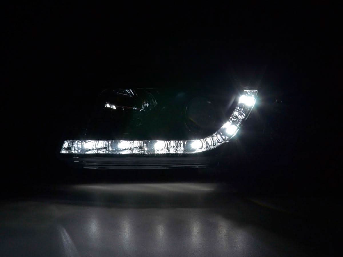 Audi A4 (B5 8D) Black LED Headlights with Daytime Running Lights (1999-2001) - With R87 approval