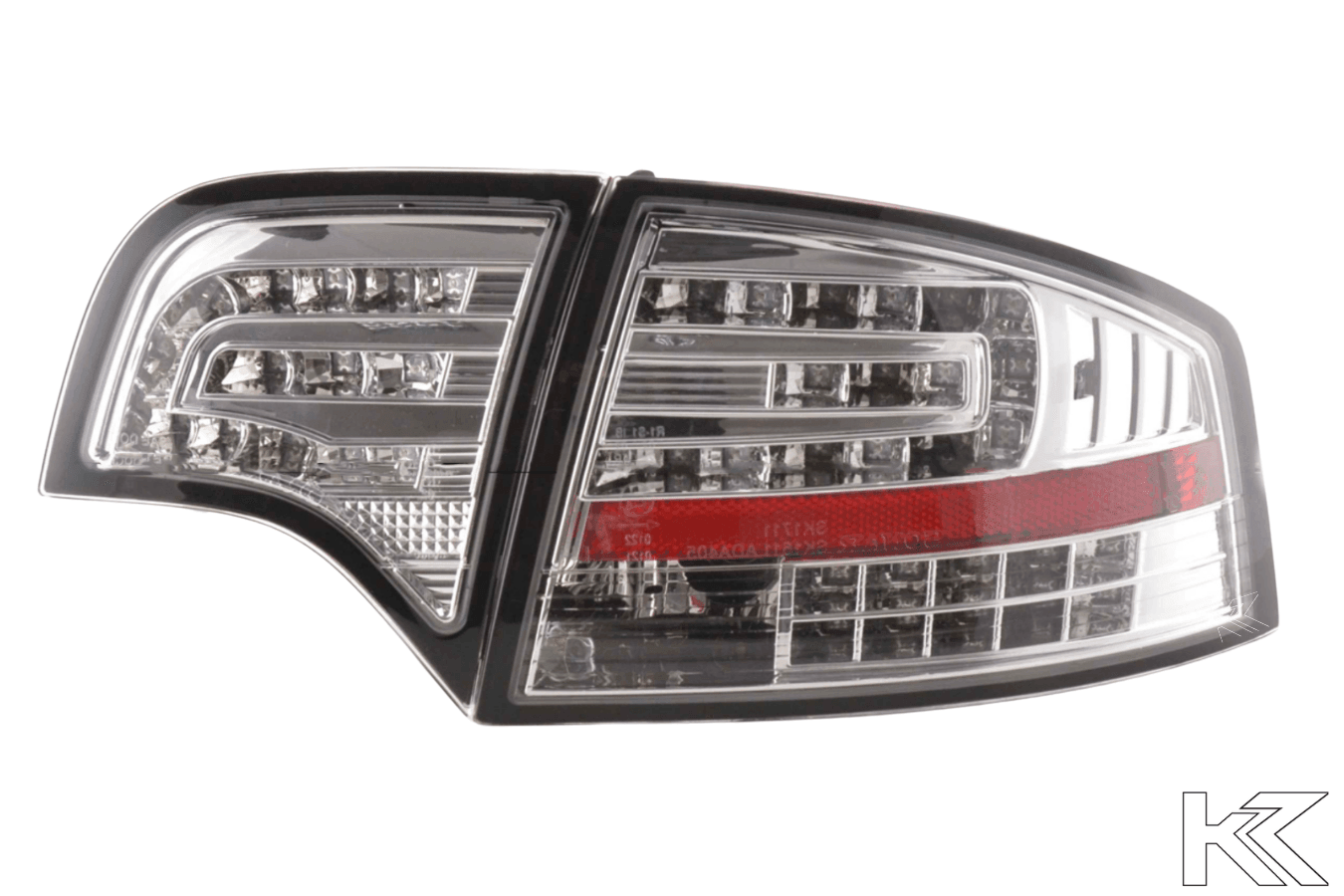 Audi A4 (B7/8E) Sedan Chrome Clear LED Taillights Set (2004-2007)