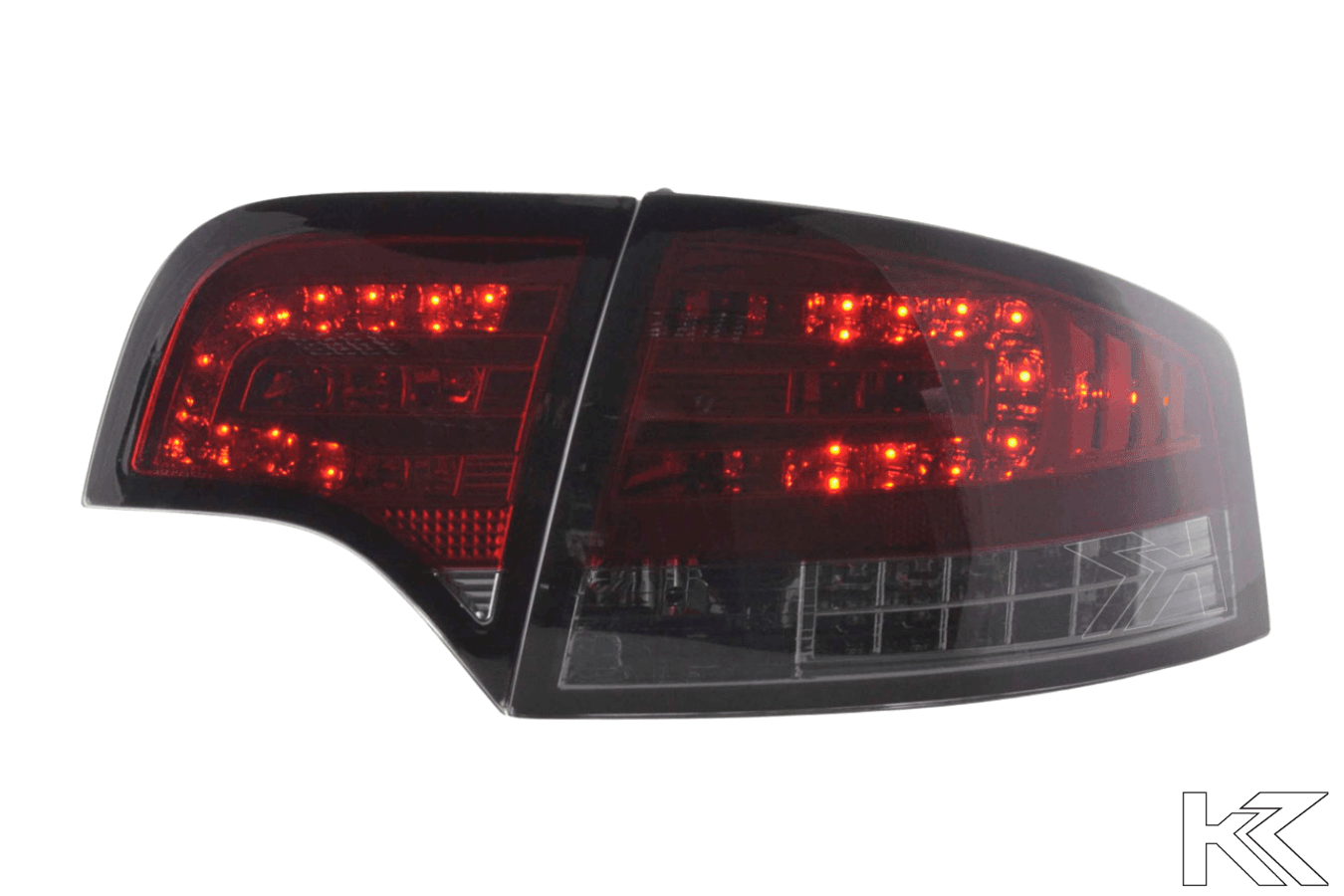 Audi A4 (B7/8E) Sedan Red Smoke LED Taillights Set w/ LED Indicators (2004-2007)