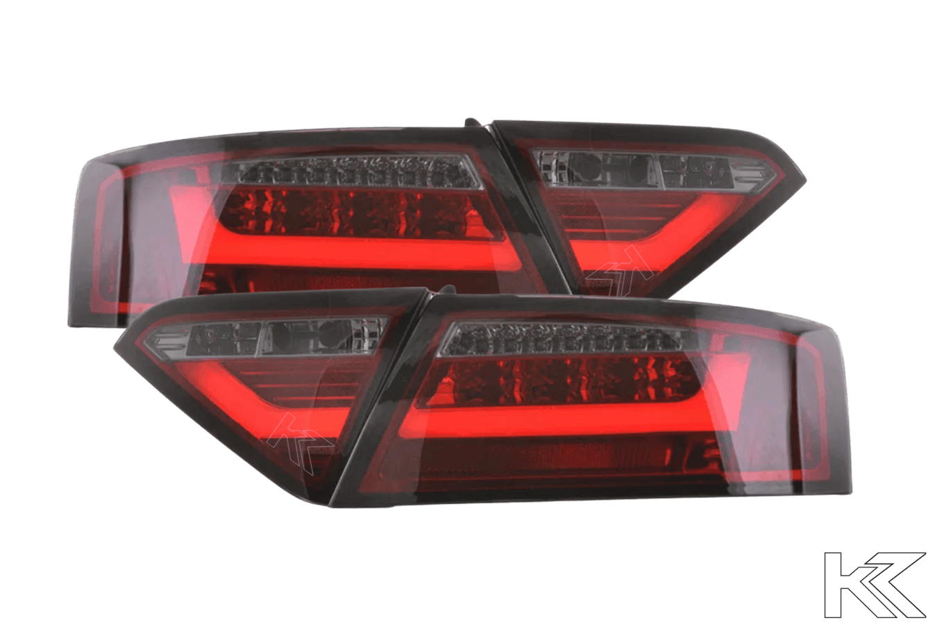 Audi A5 (B8-8T) Coupe Red Smoke LED LightBar Taillights (2007-2011) - For Halogen Models