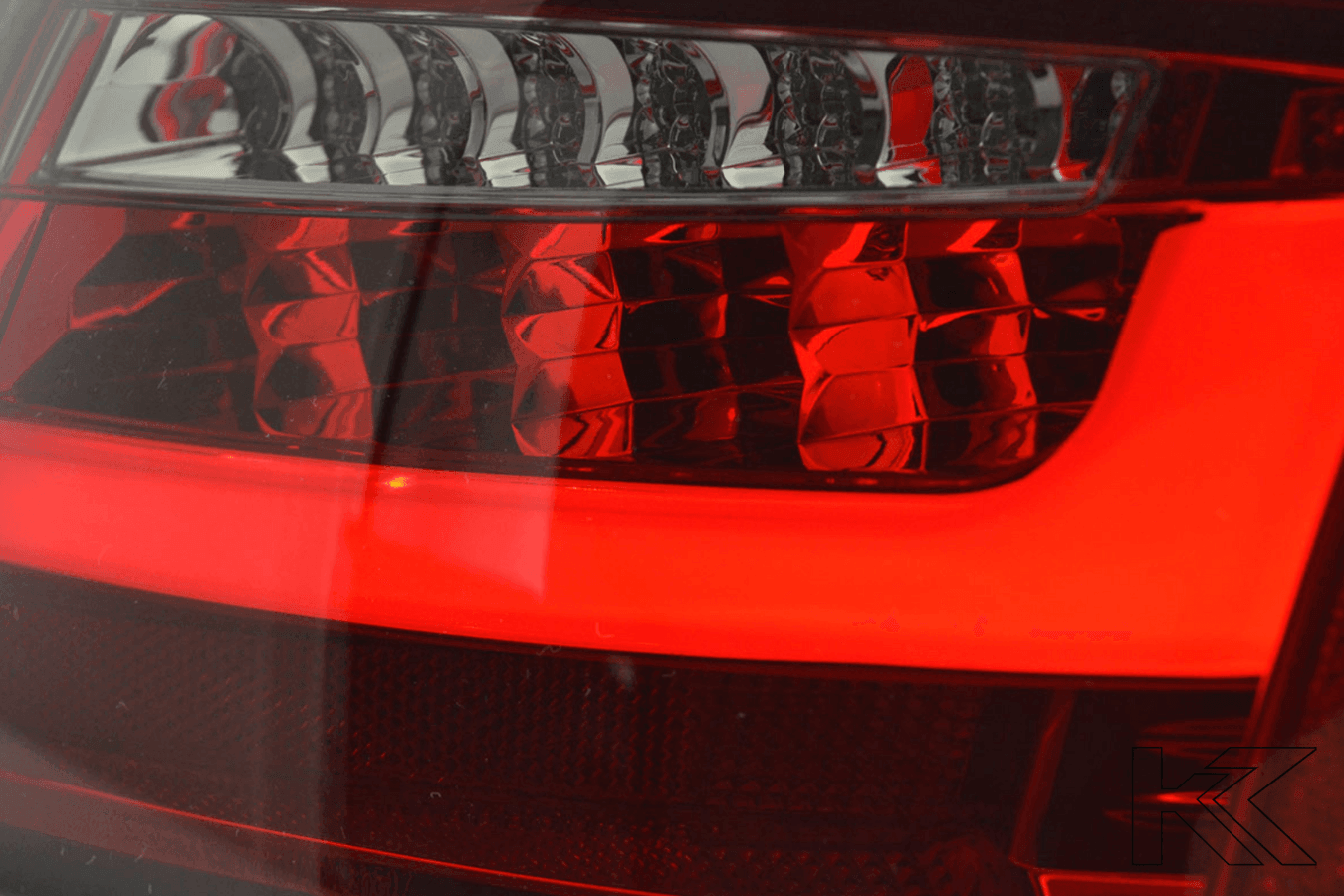Audi A5 (B8-8T) Coupe Red Smoke LED LightBar Taillights (2007-2011) - For Halogen Models