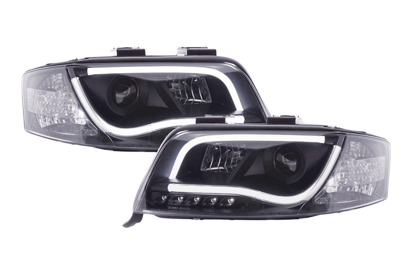 Audi A6 (C5 4B) Black LED Headlights with Daytime Running Lights (2001-2004)