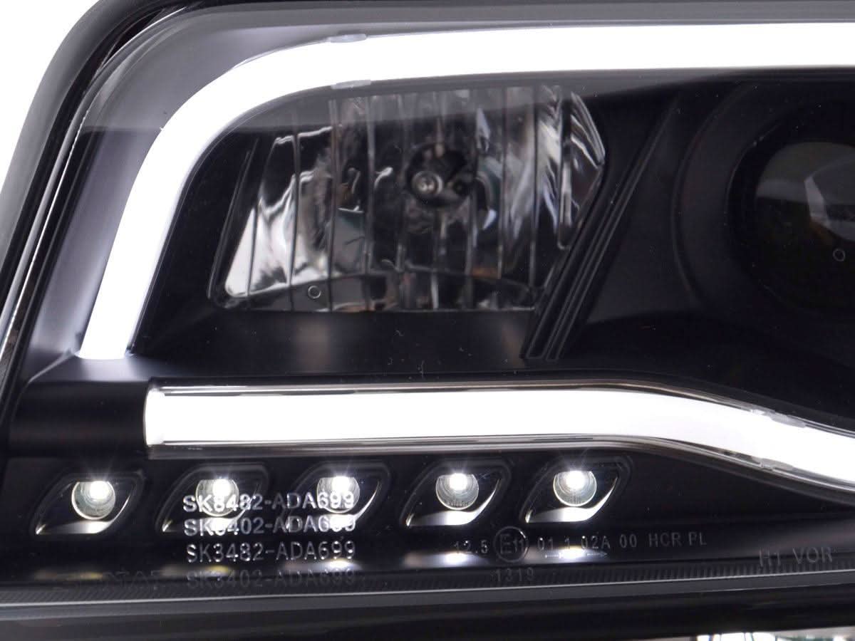 Audi A6 (C5 4B) Black LED Headlights with Daytime Running Lights (2001-2004)