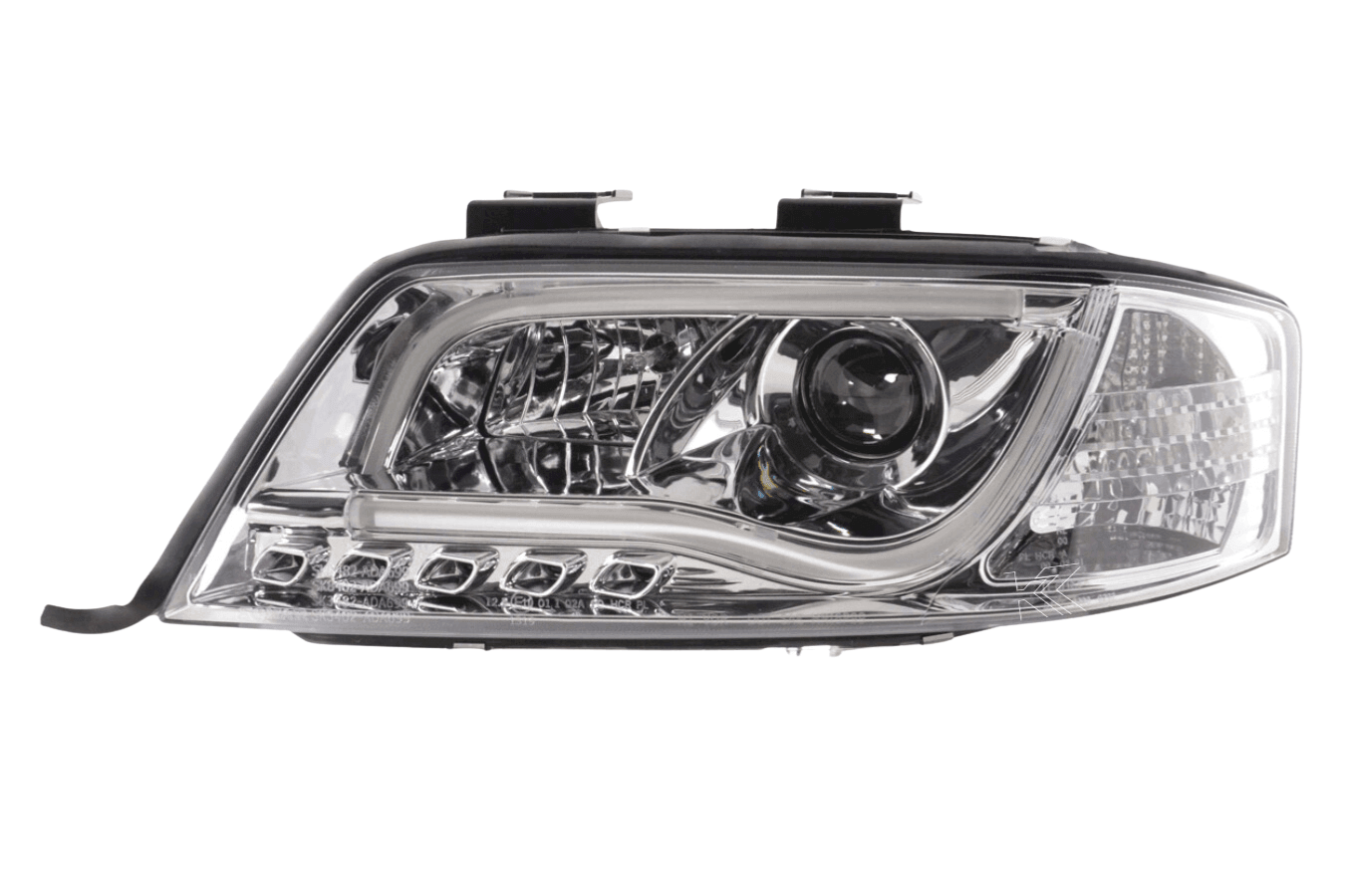 Audi A6 (C5 4B) Chrome LED Headlights with Daytime Running Lights (1997-2001)