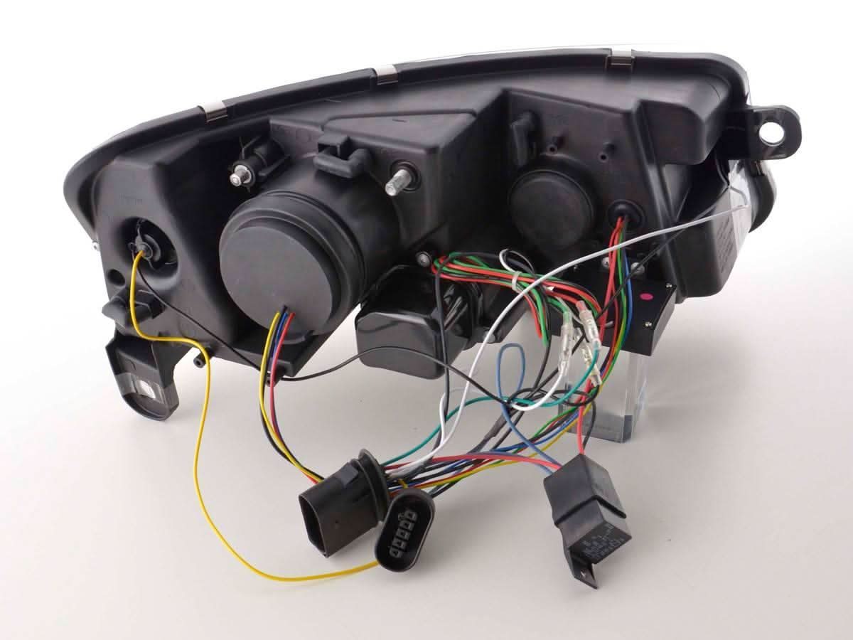 Audi A6 (C6 4F) Black Xenon LED Headlights with Daytime Running Lights (2004-2008)