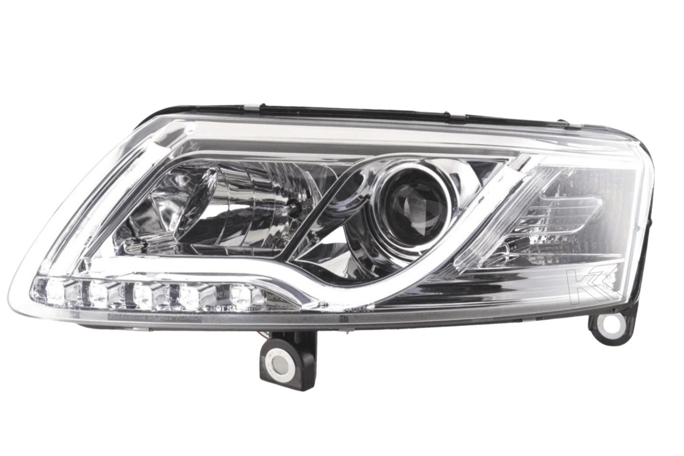 Audi A6 (C6 4F) Chrome LED Headlights with Daytime Running Lights (2004-2008)
