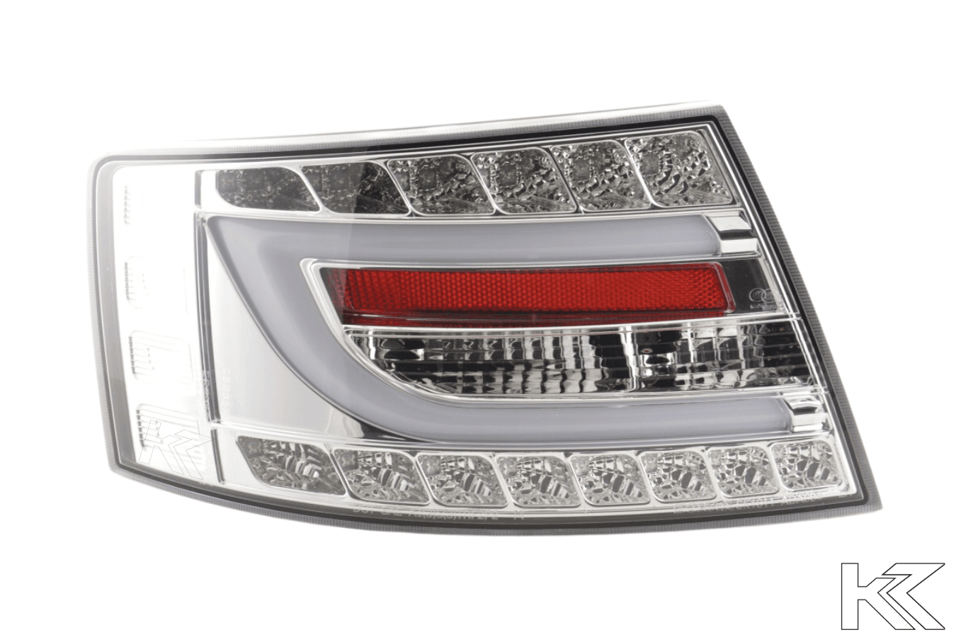 Audi A6 (C6/4F) Sedan Chrome Clear LED Taillights Set (2004-2008)