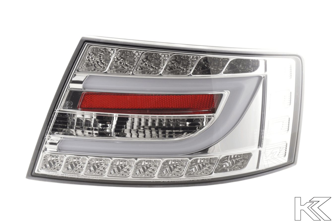 Audi A6 (C6/4F) Sedan Chrome Clear LED Taillights Set (2004-2008)