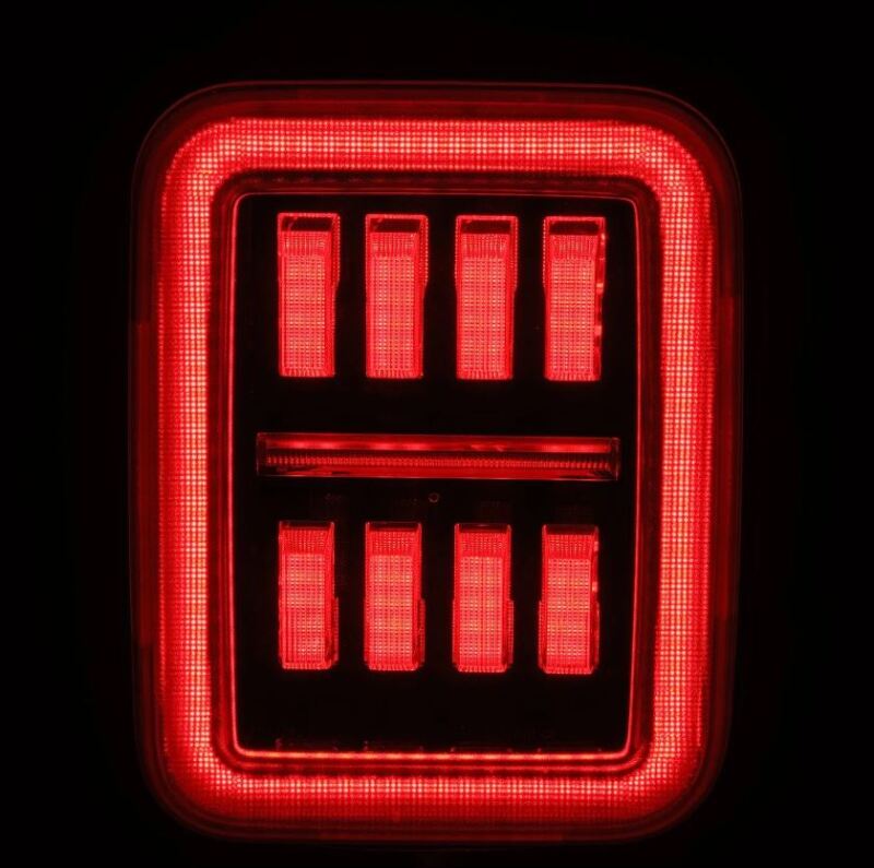 AlphaRex 19-24 Jeep Gladiator JT Nova-Series Prismatic LED Tail Lights - Black-Red 602070 *Discontinued