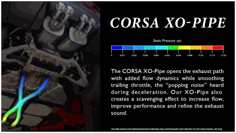 Corsa Performance 06-08 Chevrolet Corvette C6 6.0L V8 Auto A6 XO Pipe Exhaust