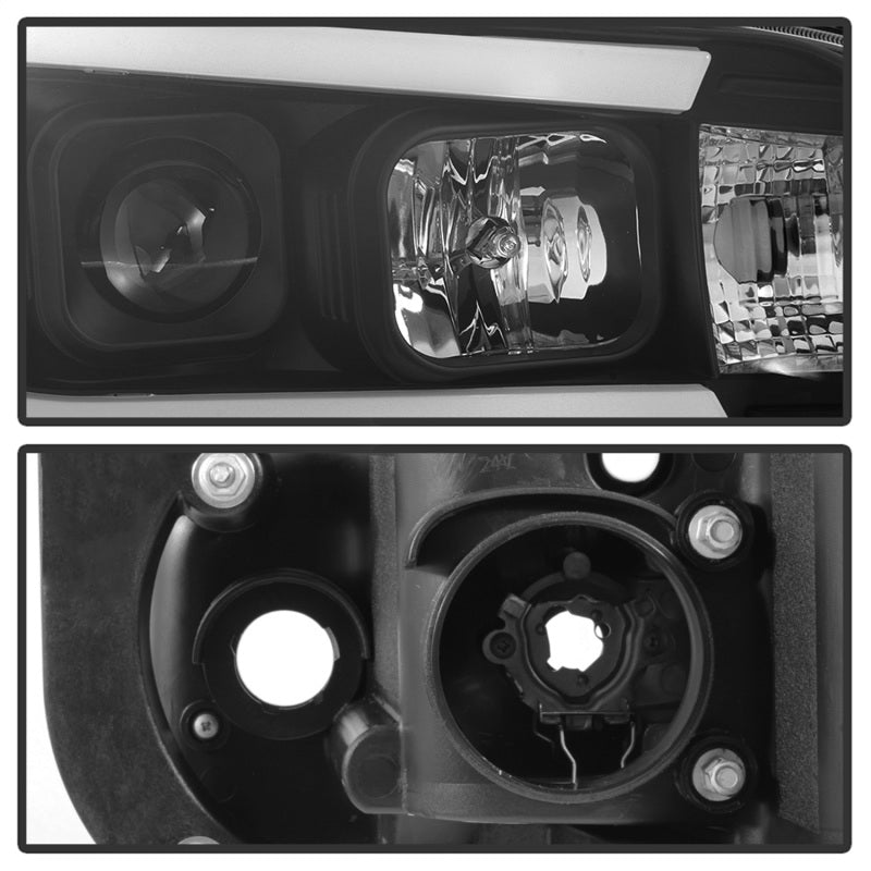 Spyder Dodge Charger 06-10 Projector Headlights - LED Light Bar - Black PRO-YD-DCH05V2-LB-BK 5085245