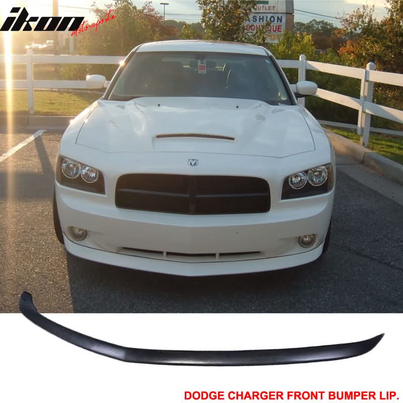 2006-2010 Dodge Charger OE Style Unpainted Front Bumper Lip + Grill PU
