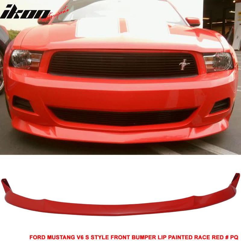 2010-2012 Ford Mustang V6 S Style Front Bumper Lip Chin Spoiler PU