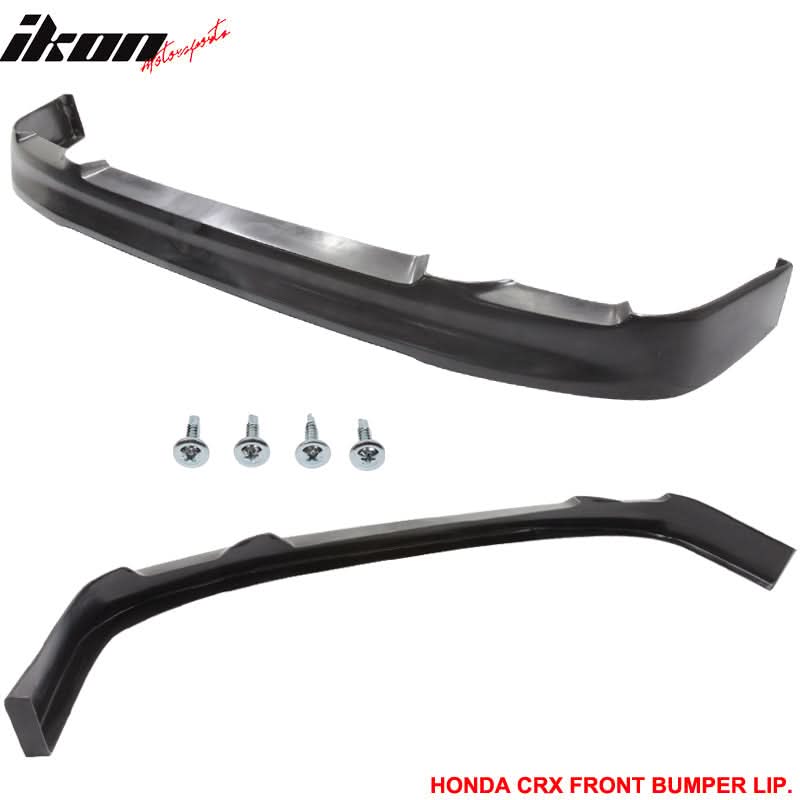 1990-1991 Honda CRX SI ED9 Coupe CS Style PU Front Bumper Lip Spoiler