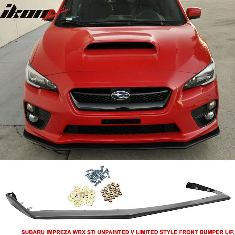 2015-2017 Subaru WRX STI V-Limited Style Front Bumper Lip Spoiler PP
