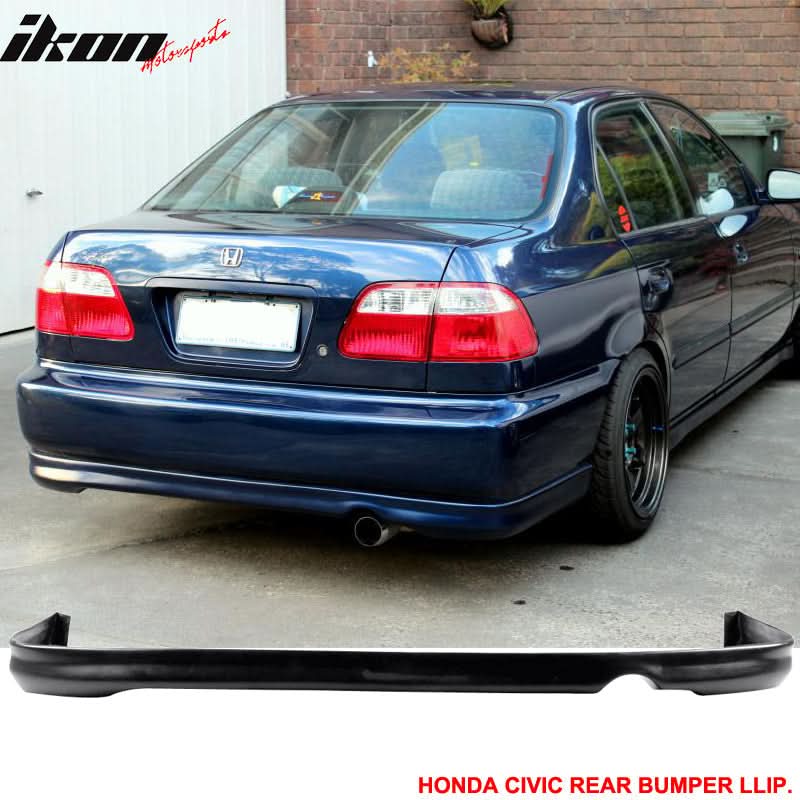 Fits Civic 96-98 2 Front Rear Bumper Lip + T-R Front Grille