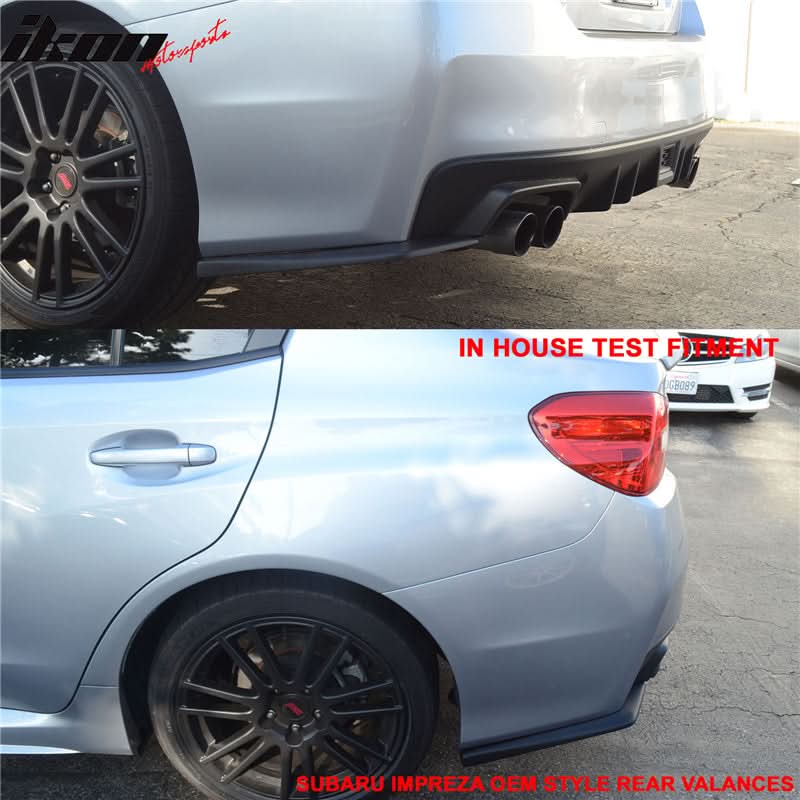 2015-2021 Subaru WRX STI Style Unpainted Rear Spat Valance Lip ABS