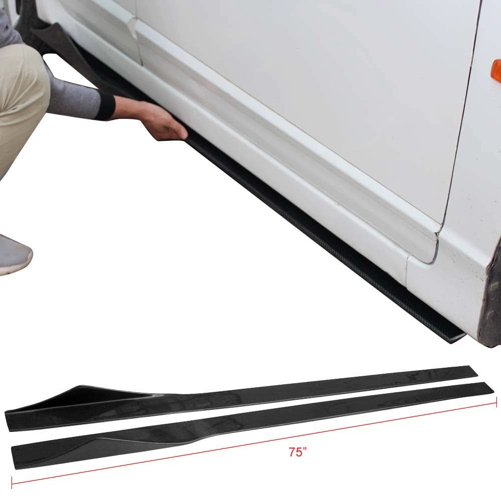 Universal 75 Inch Side Skirt Extension Splitter Carbon Fiber CF