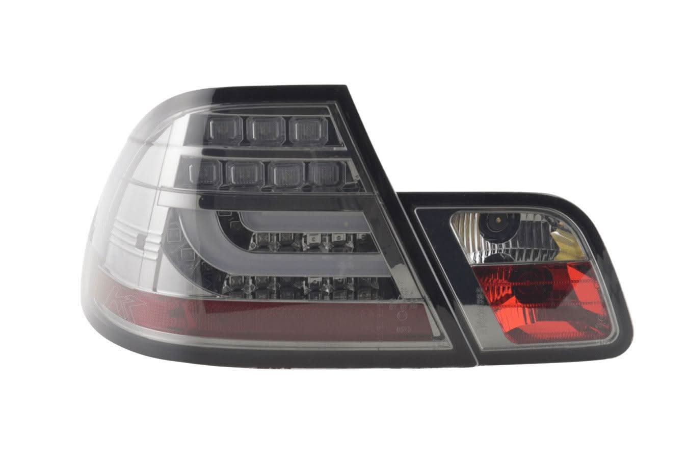 BMW 3-series E46 Coupe Chrome Smoked LED LightBar Taillights Set (1999-2002)