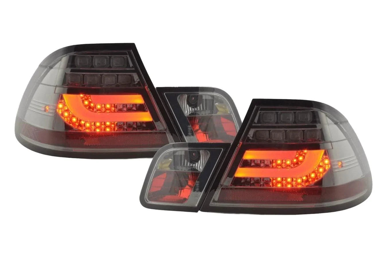BMW 3-series E46 Coupe Chrome/Smoked LED LightBar Taillights Set- Facelift (2003-2007)