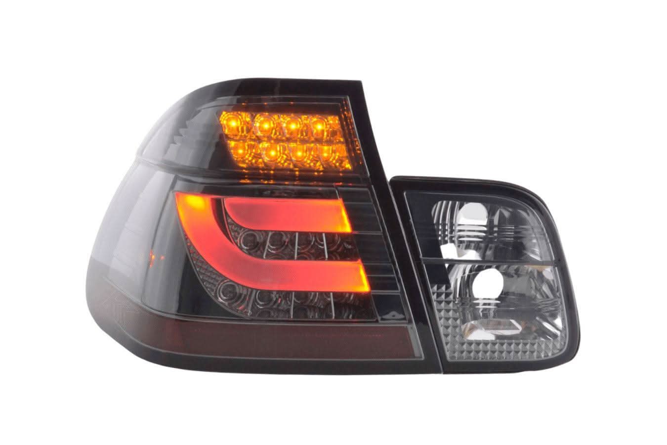 BMW 3-series E46 Sedan Chrome/Smoked LED LightBar Taillights Set- Facelift (2002-2005)