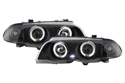 BMW 3-series E46 Sedan/Touring Black Angel Eyes Headlight Set (1998-2001)
