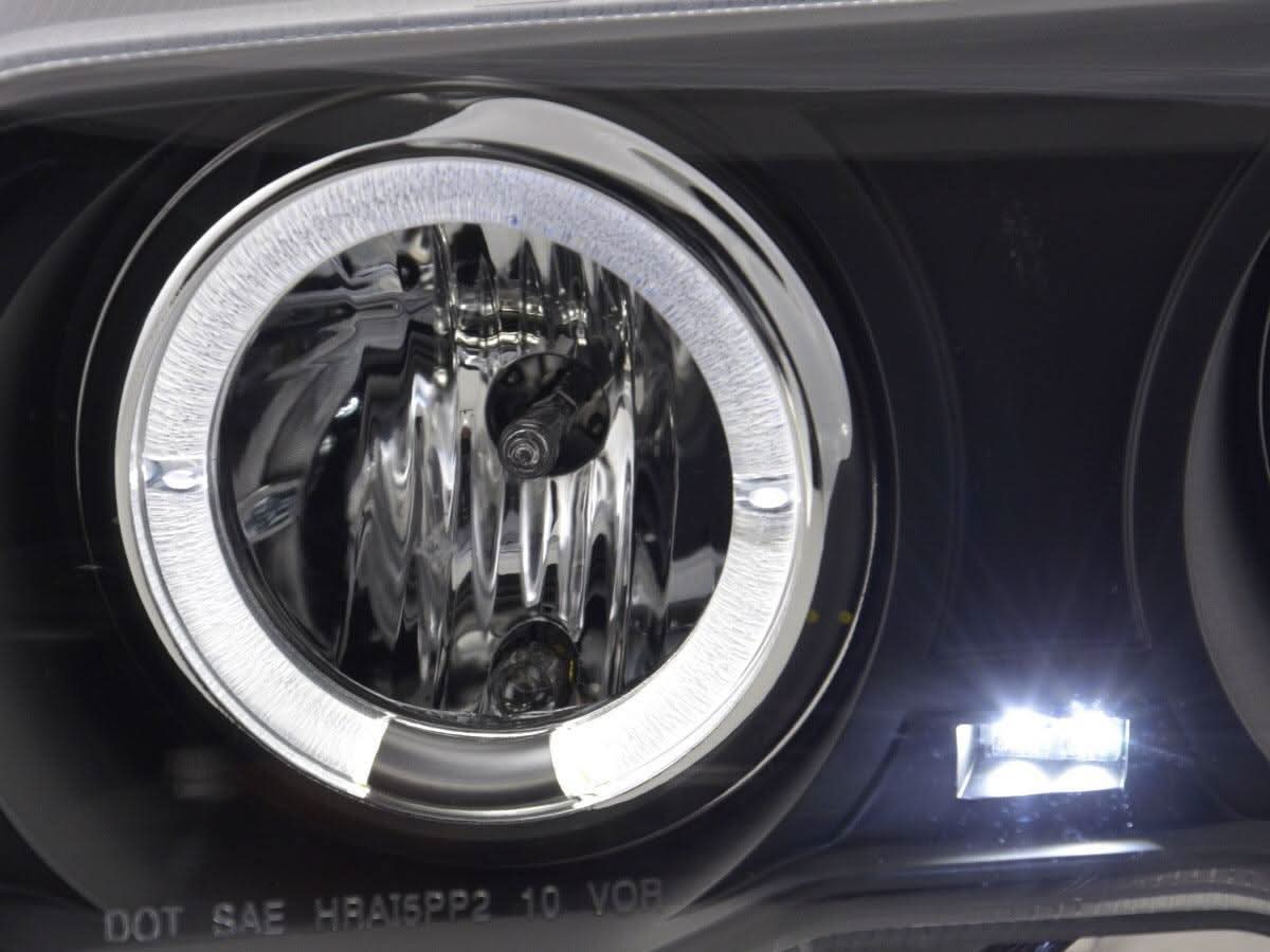 BMW 3-series E46 Sedan/Touring Black Angel Eyes Headlight Set (1998-2001)