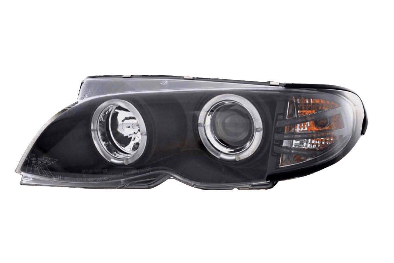 BMW 3-series E46 Sedan/Touring Black Angel Eyes Headlight Set (2002-2005)