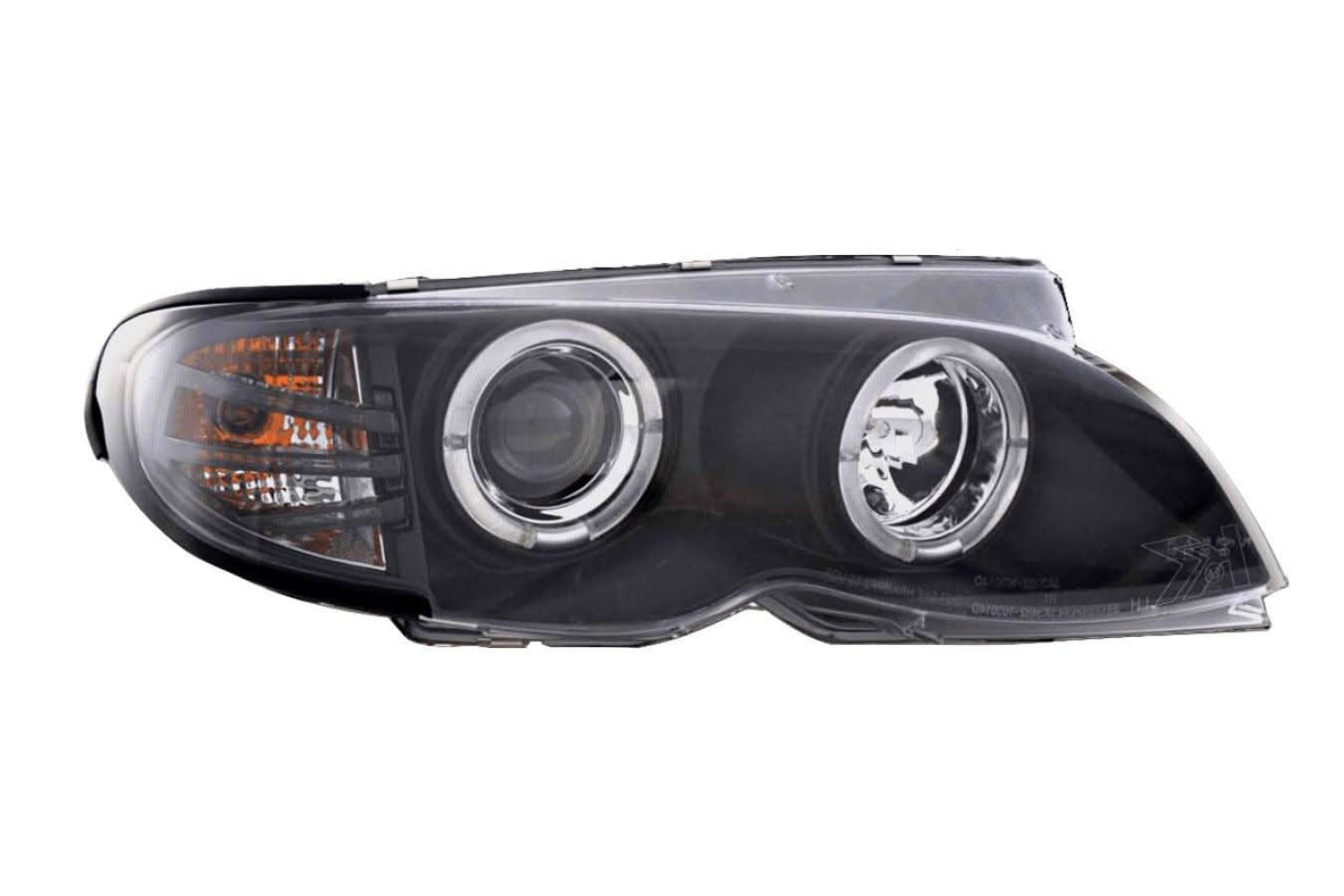 BMW 3-series E46 Sedan/Touring Black Angel Eyes Headlight Set (2002-2005)