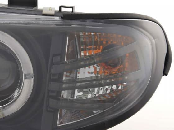 BMW 3-series E46 Sedan/Touring Black Angel Eyes Headlight Set (2002-2005)
