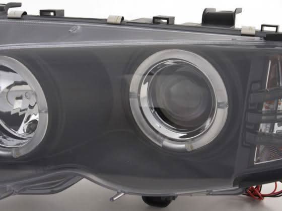 BMW 3-series E46 Sedan/Touring Black Angel Eyes Headlight Set (2002-2005)