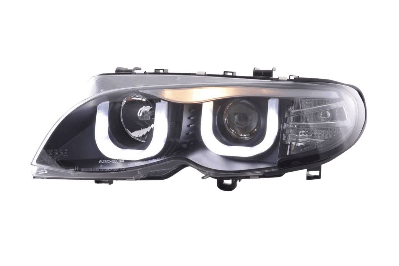 BMW 3-series E46 Sedan/Touring Black "U Eye"  Headlights (2002-2005)