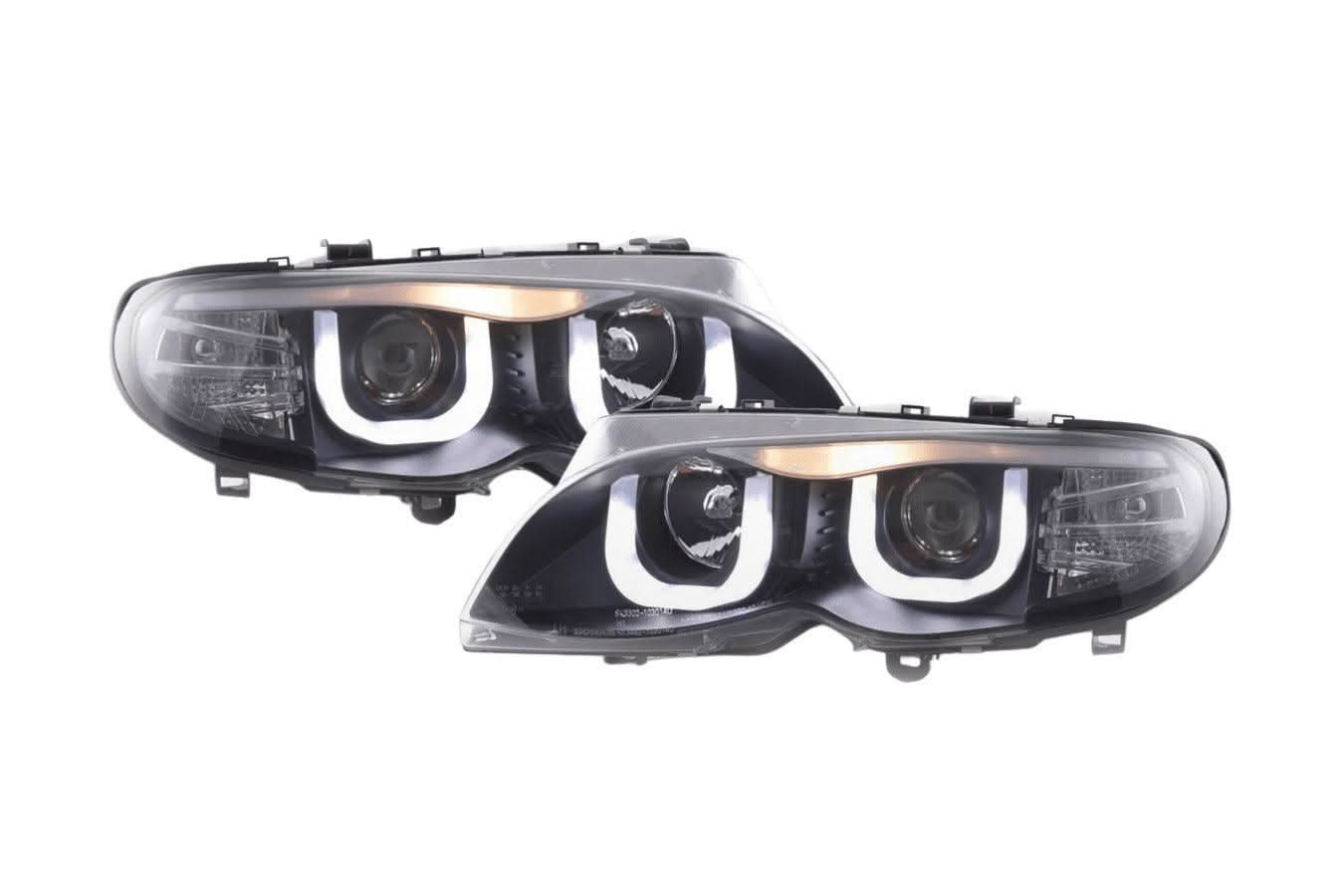BMW 3-series E46 Sedan/Touring Black "U Eye"  Headlights (2002-2005)