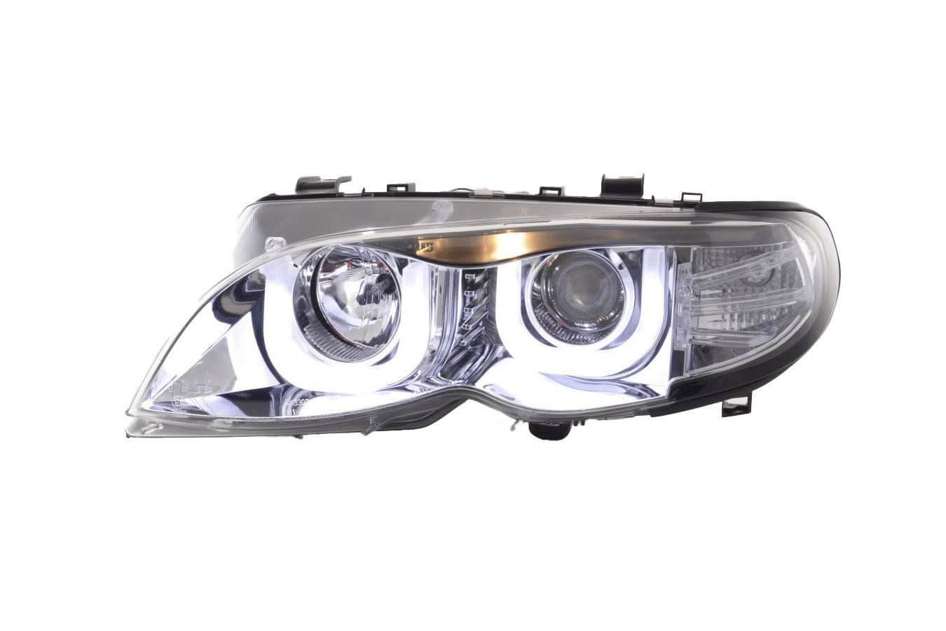 BMW 3-series E46 Sedan/Touring Chrome U Eye Headlights (2002-2005)