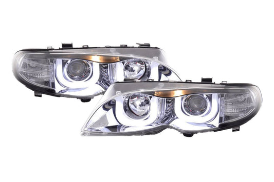 BMW 3-series E46 Sedan/Touring Chrome U Eye Headlights (2002-2005)