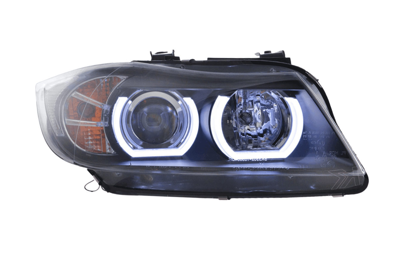 BMW 3 Series E90 /E91 Black LED U BAR Headlights (2005 - 2012)