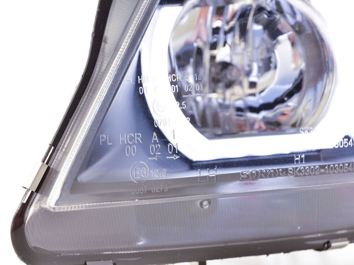 BMW 3-series E90 E91 Black U LED Headlights (2005-2012)