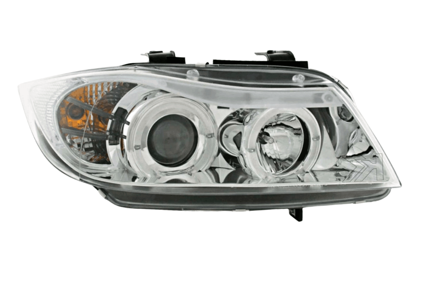 BMW 3-series E90 E91 Chrome Angel Eyes LED Headlight Set (2005-2012)