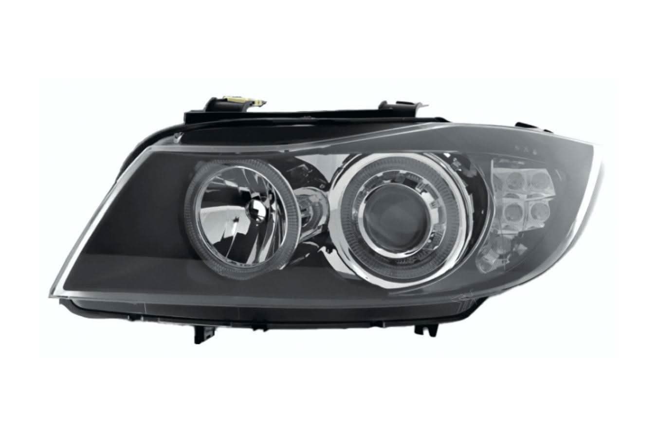 BMW 3-Series (E90 Sedan / E91 Touring) Black Angel Eyes Headlights (2005-2008)