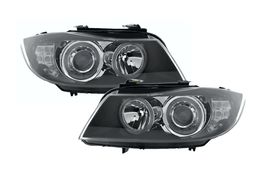BMW 3-Series (E90 Sedan / E91 Touring) Black Angel Eyes Headlights (2005-2008)