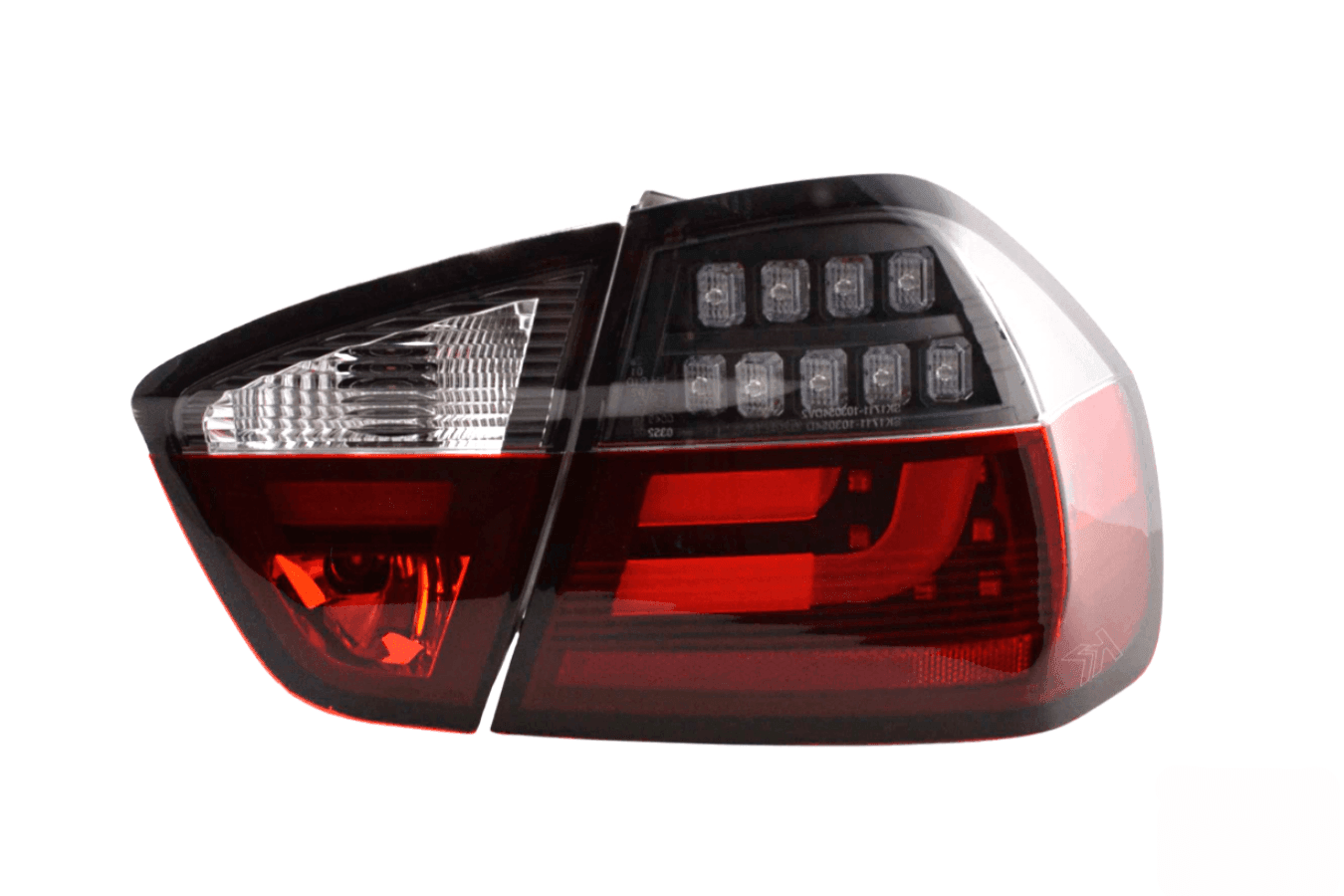 BMW 3-Series E90 Sedan Red/Black LED Taillights (2005-2008)