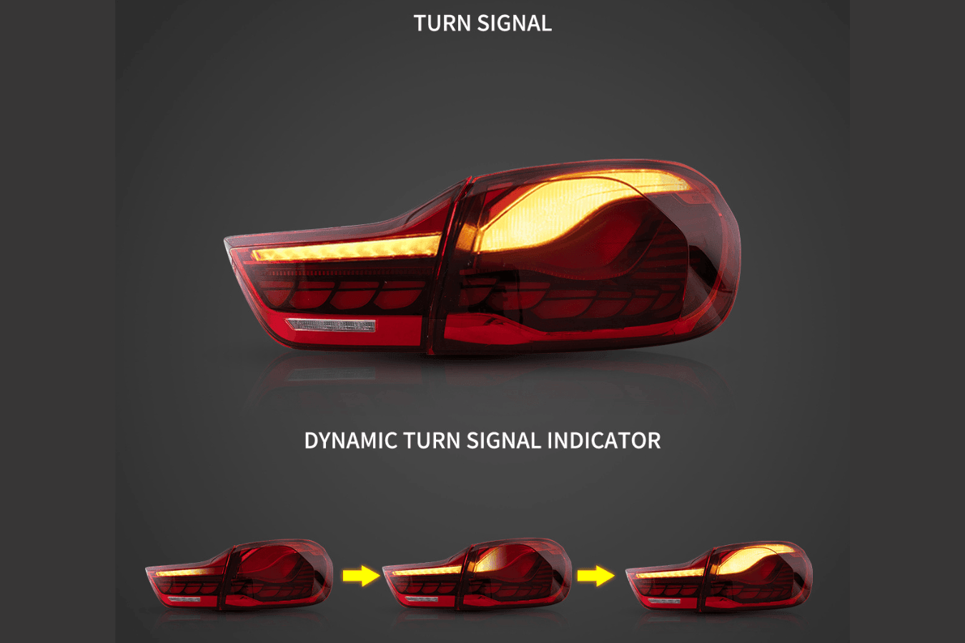BMW 4-Series M4 F82 F83 F32 F36/F33 OLED Dynamic -GTS Style- Tail Lights (2014-2020)