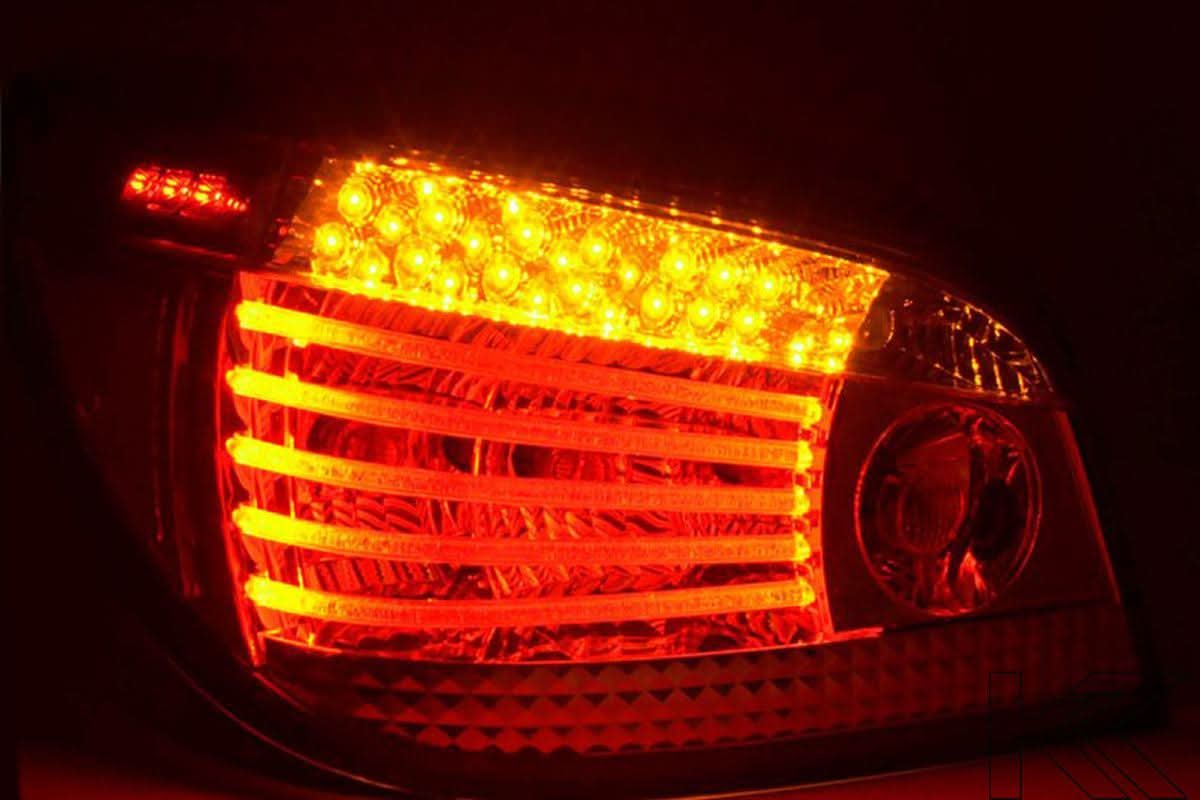 BMW 5-series E60 Sedan Chrome Clear LED Taillights Set (2007-2009)