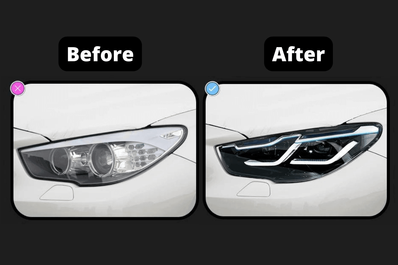 BMW 5-Series F07 Gran Turismo Modernized Headlights Upgrade (2010 - 2016)