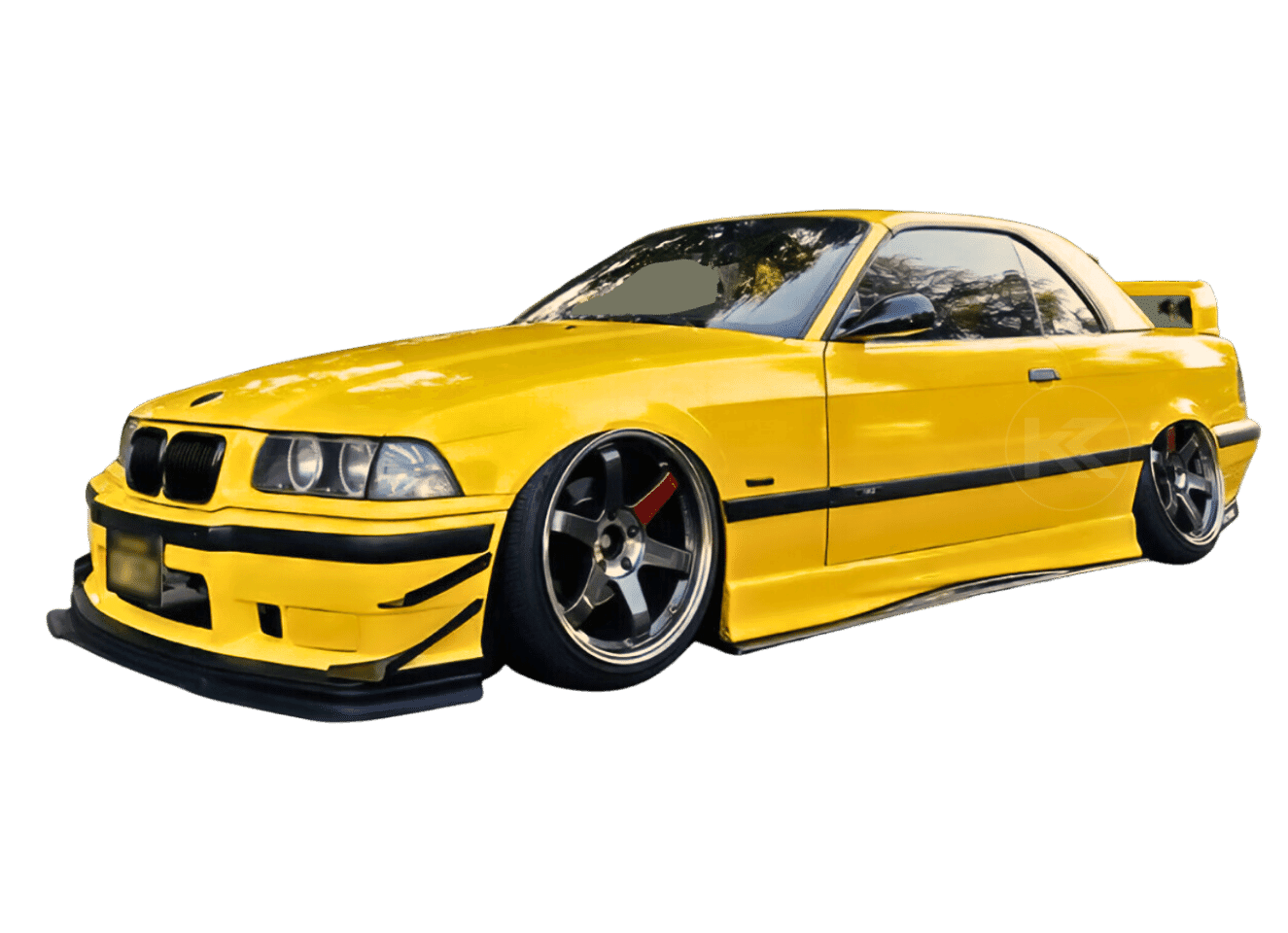 BMW E36 M3 Series 3 Black Side Skirt Extensions (1992 - 1999)